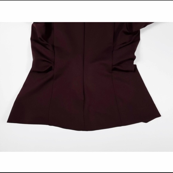 COS Burgundy Jersey with Drape Detail Blouse - Picture 5 of 11